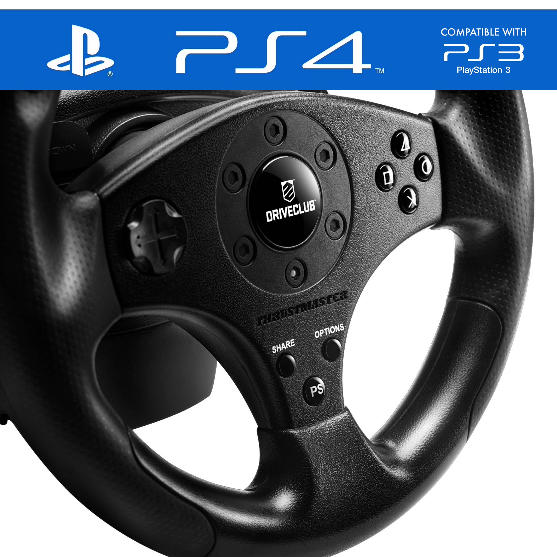 ps4 lenkrad mit pedalen thrustmaster Thrustmaster T80 Racing Lenkrad DriveClub Edition in OVP für PlayStation 4 / PS4 – GAMES-WORLD4YOU