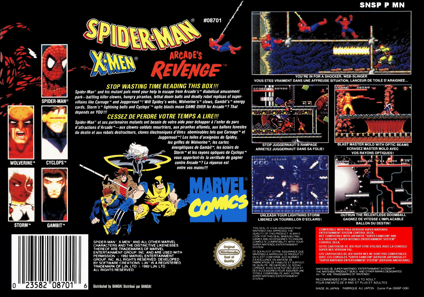 Spiderman X-Men Arcade's Revenge