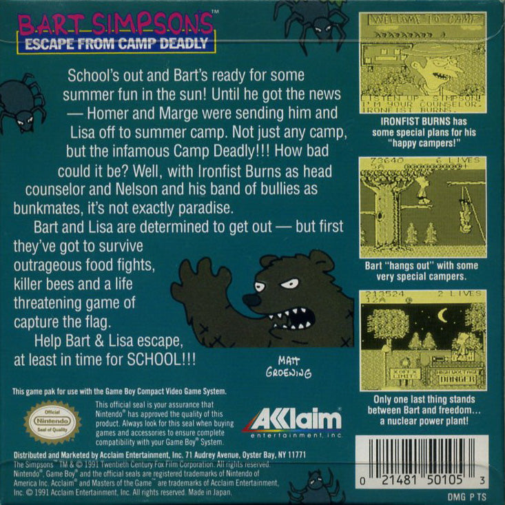 Bart Simpsons - Escape from Camp Deadly