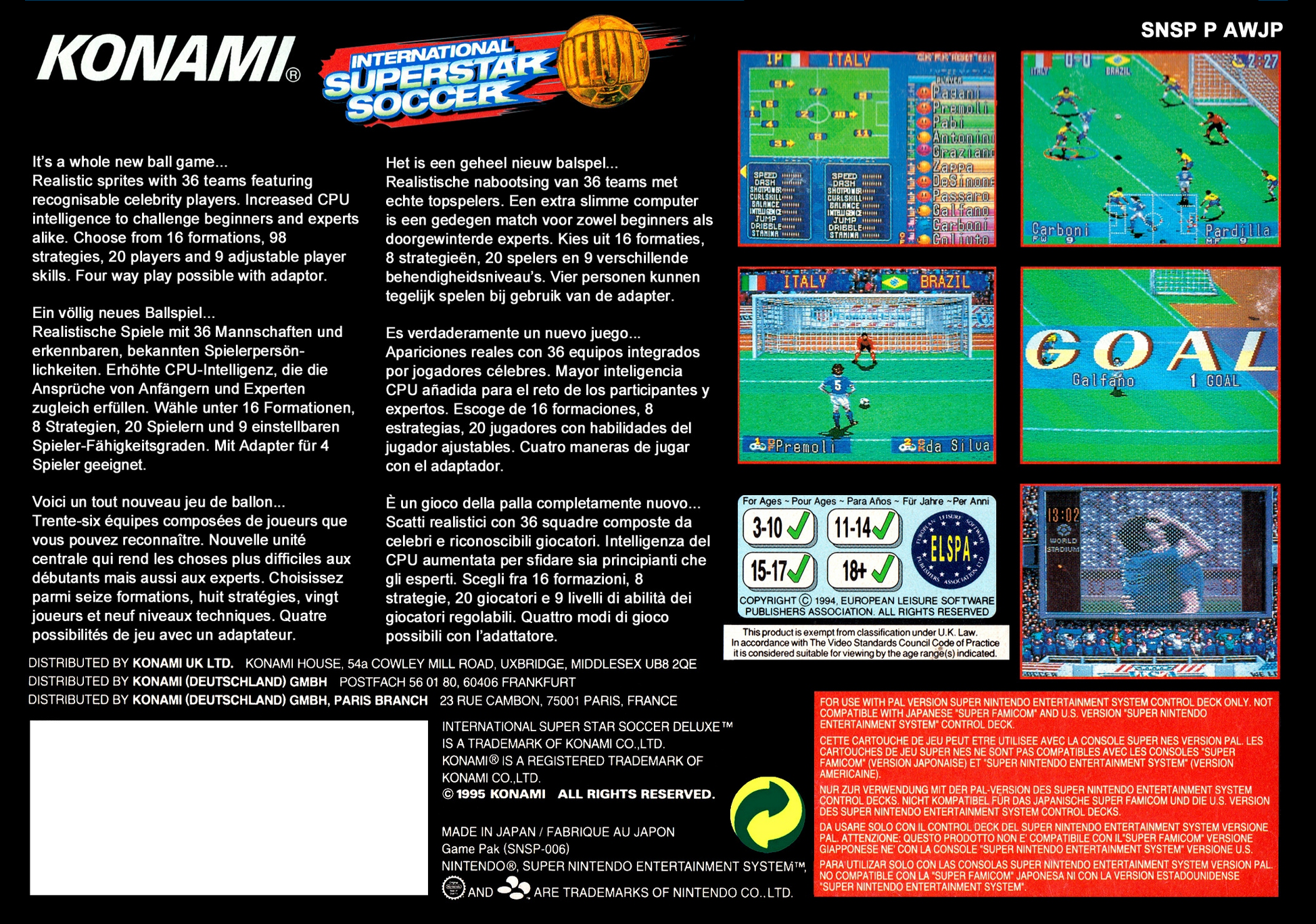 Soccer Deluxe Snes Rom Iss Snes International Superstar Soccer ISS