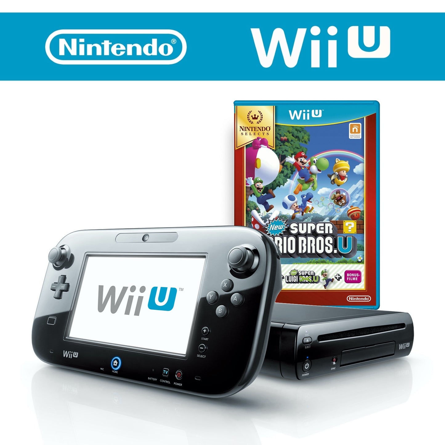 Konsole inkl. GamePad & New Super Mario + New Super Luigi U