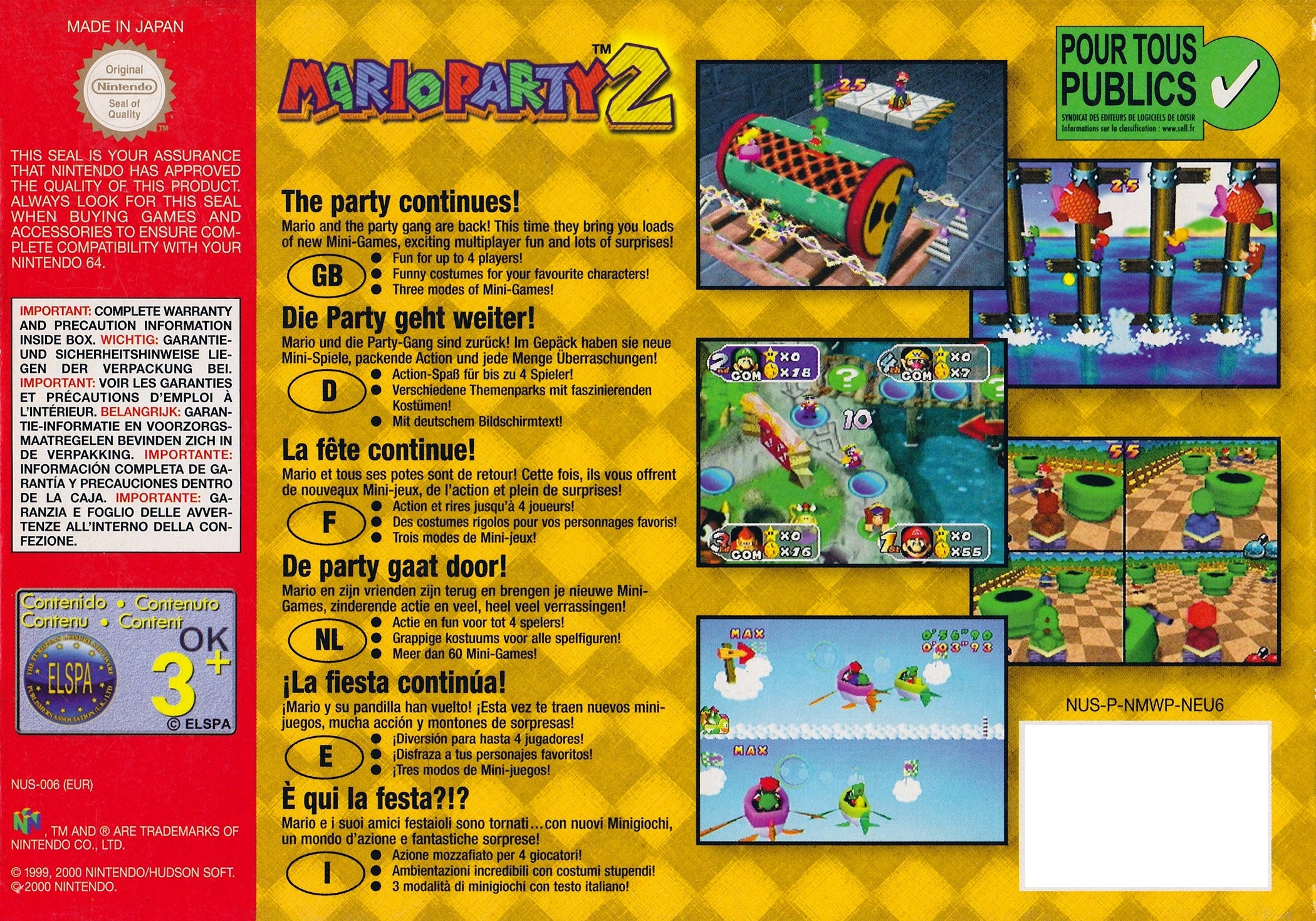 On sale MARIO PARTY 2 Nintendo 64 Game