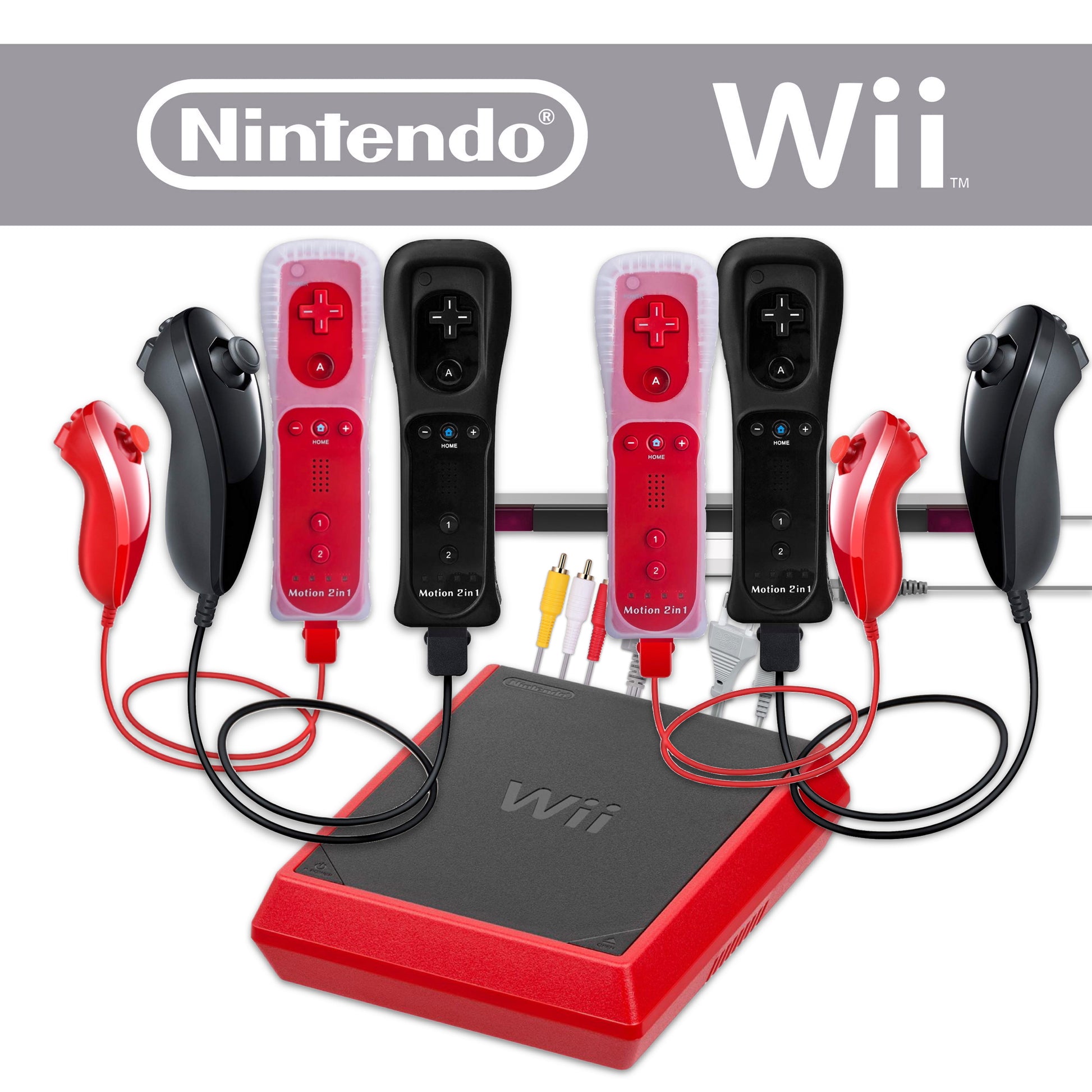 Nintendo Wii Konsole in versch. Farben inkl. Remote & Nunchuk – GAMES- WORLD4YOU