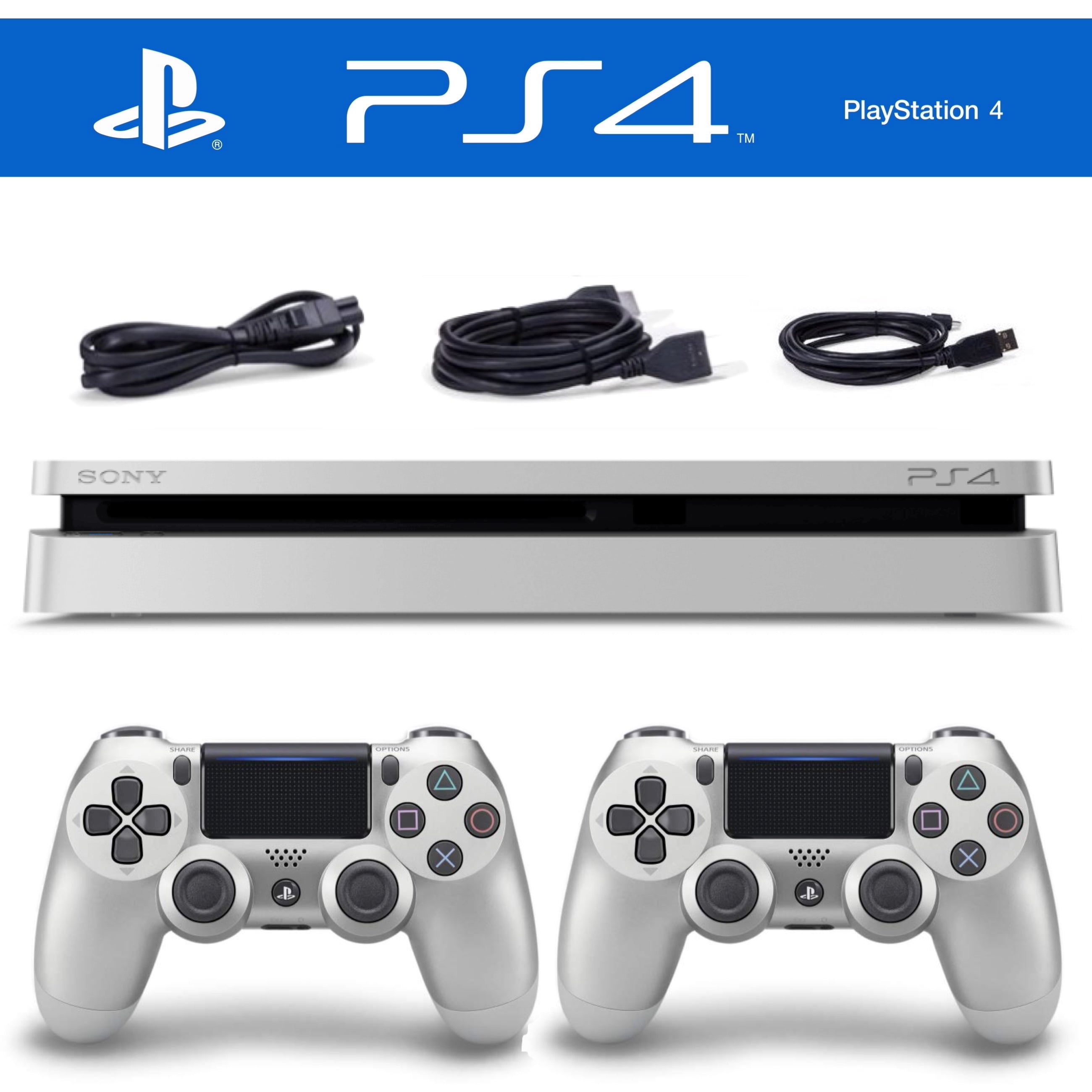 PlayStation 4 outlets PS4 Weiß Konsole mit Spiele und Controller