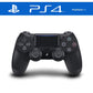 Schwarzer Sony PlayStation 4-Controller mit ergonomischem Design und reaktionsschnellen Tasten für ein verbessertes Spielerlebnis.