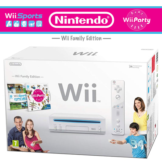 Wii "Family Edition" inkl. Controller, Wii Party & Wii Sports