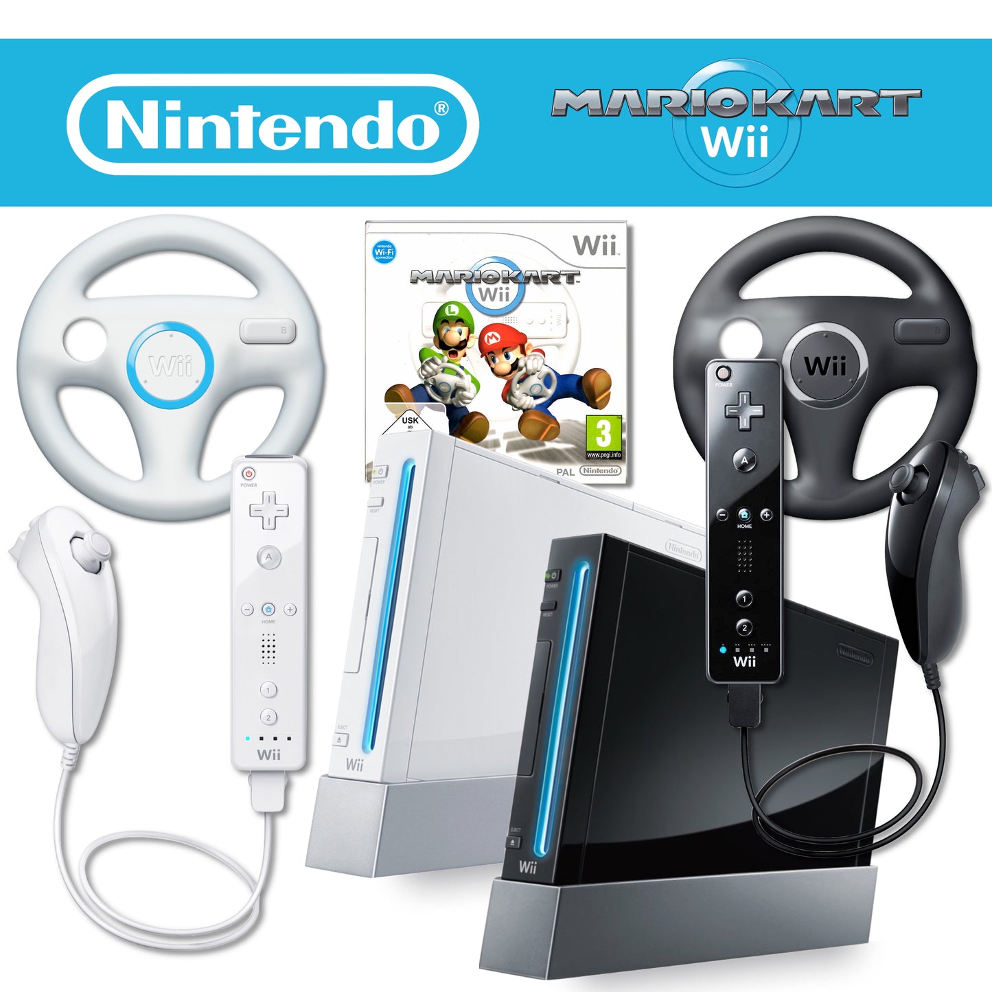Wii "Mario Kart Pack" inkl. Controller & Mario Kart