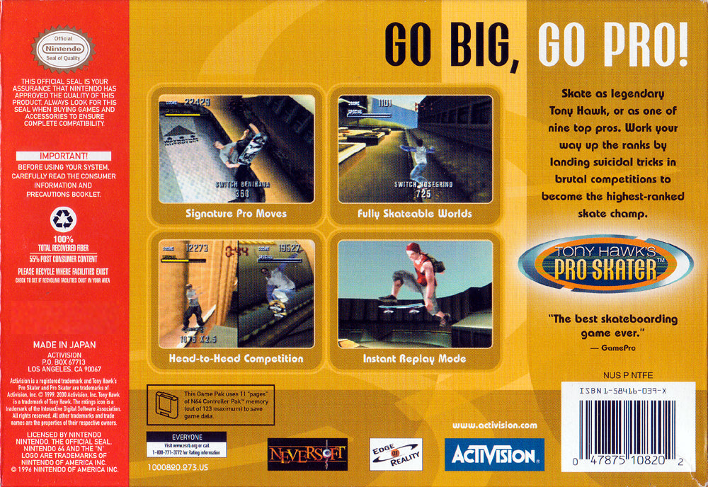 Tony Hawk´s Skateboarding