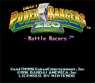 Battle Racers - Power Rangers ZEO